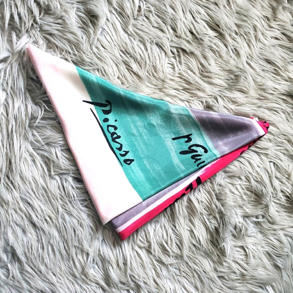 100% silk UNIQUE square scarf